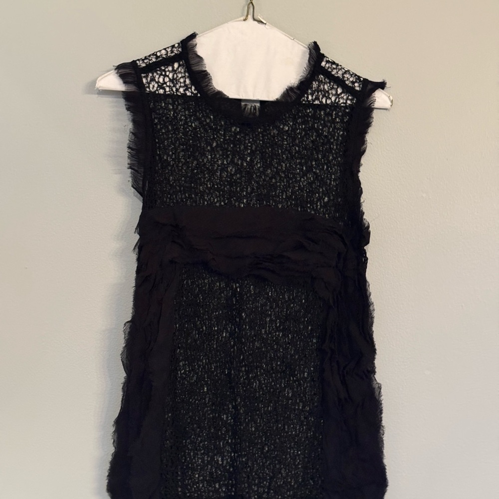 Trouvé Black Sleeveless Mesh Top